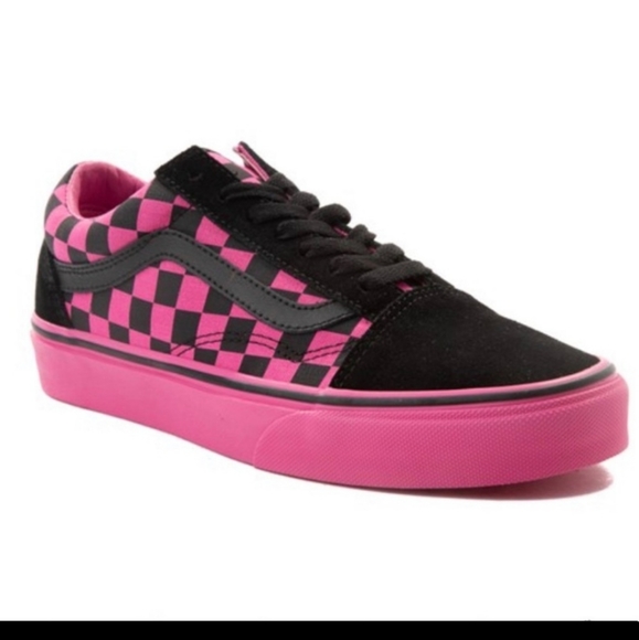 Vans Shoes - VANS pink black Checkered Lows UNISEX